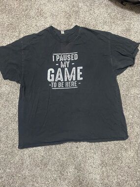 Gildan Black Graphic Tee with White Gamer Text